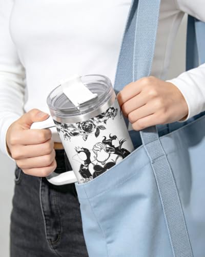 34HD Wiches Characters 40 oz Tumbler with Handle - Holiday Gift - Wichewhite