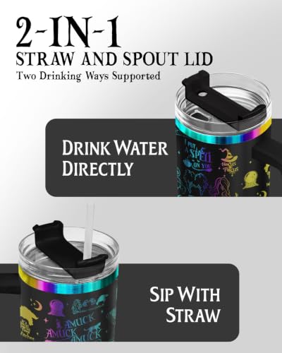 Halloween Witchy 40oz Stainless Steel Tumbler - Magical Drinkware Variation