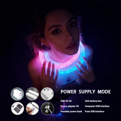 9.84FT LED Neon Woven Light Strip with App Control & Music Sync - Waterproof RGB RGB for Home & Party Decor