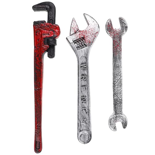 Halloween Fake Wrench Prop - Plastic Horror Party Cosplay Tool