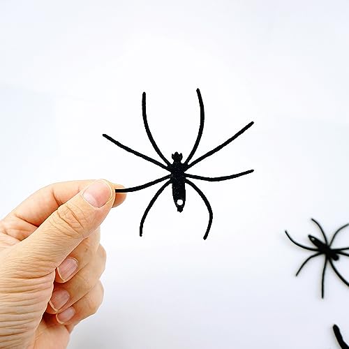 Halloween Hanging Spider Decorations Set - Felt Webs & Spiders for DIY Party Decor