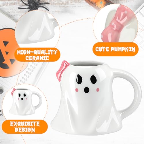 Halloween Ghost Coffee Mugs Set - Mr & Mrs 12 Oz Ceramic Drinkware