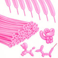 Pink Long Balloons for Parties and Balloon Arches - 100 pcs