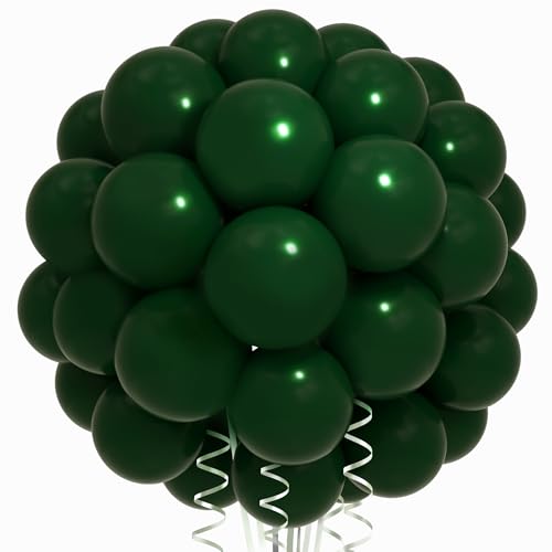 Green Latex Balloons Set - 100 Pack 12 Inch Party Decorations for Christmas Weddings Birthdays