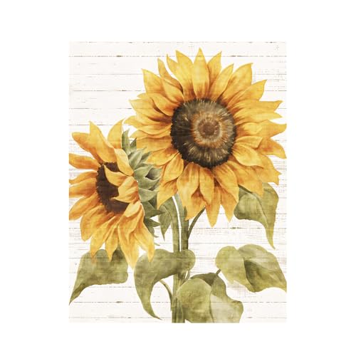 Sunflower Wall Decor Canvas - Rustic Floral Artwork for Living Room 16x24 Variation of THIS listing