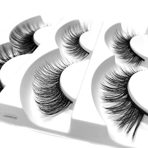 Luxury False Eyelashes 15 Pairs - 5 Styles, Handcrafted Natural Look - B