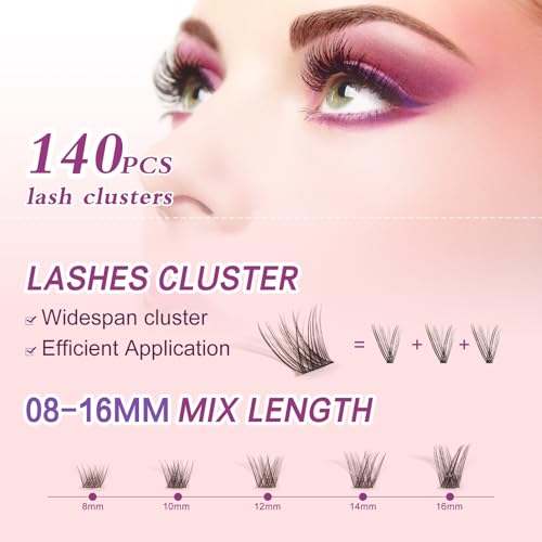 168 pcs Lash Clusters Kit for Eyelash Extensions with Bond & Seal - NM-EL22 Variation