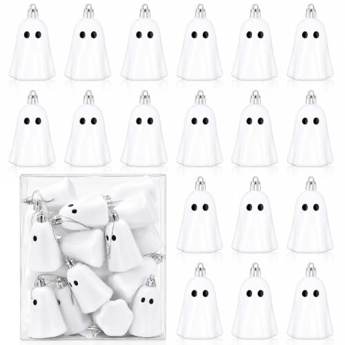 Halloween Ghost Tree Decorations - Spooky White Ghost Ornaments, Set of 24 (Variation: Ghost)