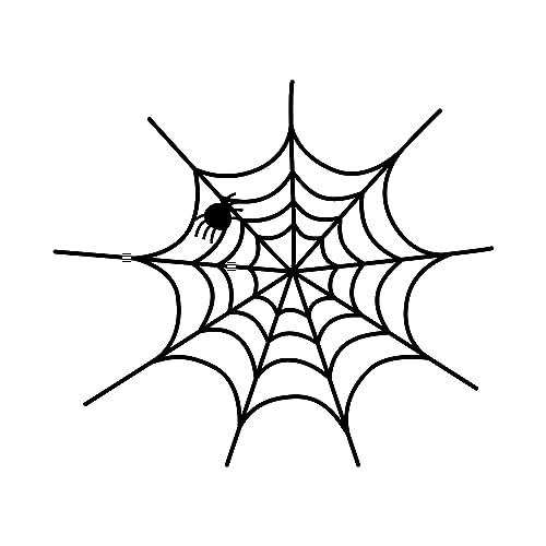 Halloween Spiderweb Wall Decal - 20 x 22.5 Inch Indoor Outdoor Vinyl Sticker