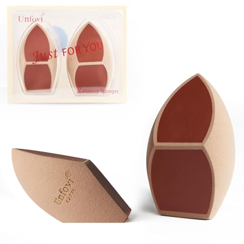 Earth Tone Brown Honeycomb Makeup Sponges Set - Reduce Foundation Waste, No Pre-Wet Needed, Soft & Reusable
