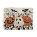 Halloween Pumpkin Dish Drying Mat for Kitchen Counter 18x24 Black Bat & Spiderweb