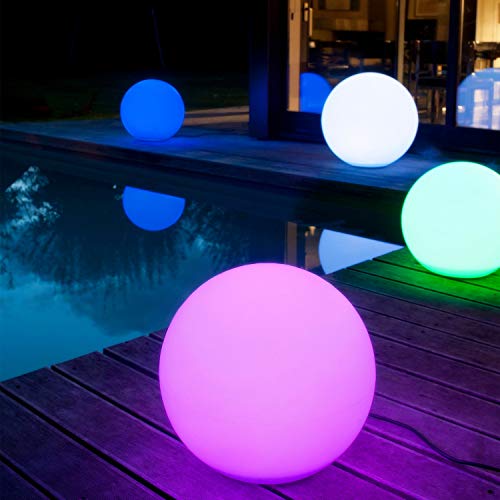 Rechargeable LED Globe Light with Remote, Dimmable RGB Night Mood Lamp Waterproof