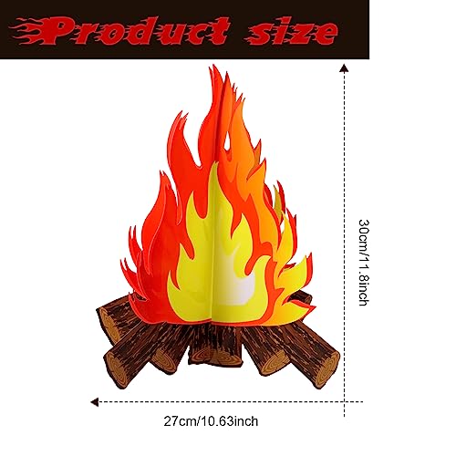 Fake Campfire Flame Decoration Set - Yellow Orange 6 Pack for Parties