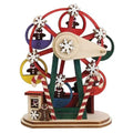 Christmas Wooden Gingerbread Man Ferris Wheel Ornament - Handcrafted Holiday Decor