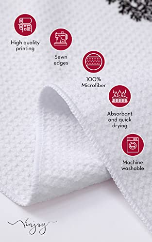 Dog Microfiber Dish Towels Set of 4 - Fun Fall Kitchen Decor & Gift - Variation of THIS listing