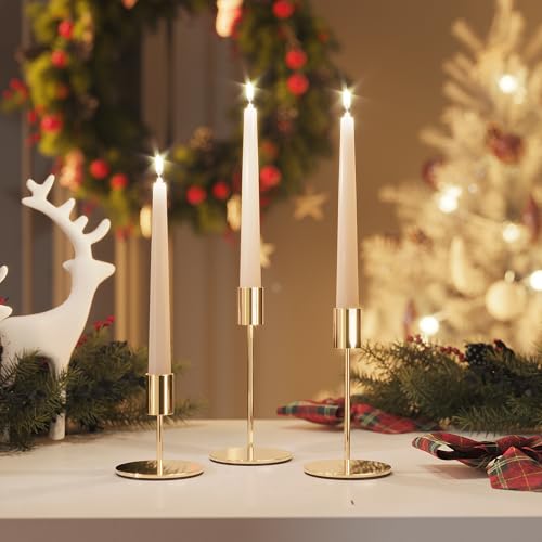 Set of 24 French Gold Taper Candle Holders - Wedding & Party Decor