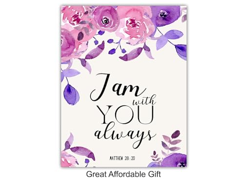 Christian Wall Art Set - Inspirational Bible Verse Quotes for Home & Office Decor - Unframed Prints