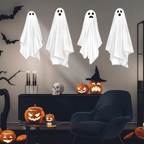 Halloween Wall Stickers Watercolor Ghost Decals - Large Room Mural, 2 Sheets, 35.4 x 11.8 Inch - Ghost Variant