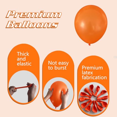 Orange Balloons 145pcs Set for Party Decorations - Balloon Arch & Garland Kit
