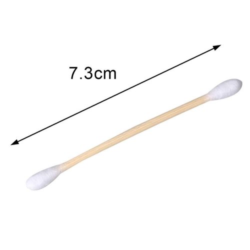 RIKWOG Cotton Swabs, 1200 Count Bamboo Sticks Cotton Swabs with 2 Clear Container Cotton Buds with Wooden Handles For Ears Makeup or Nails Personal Care