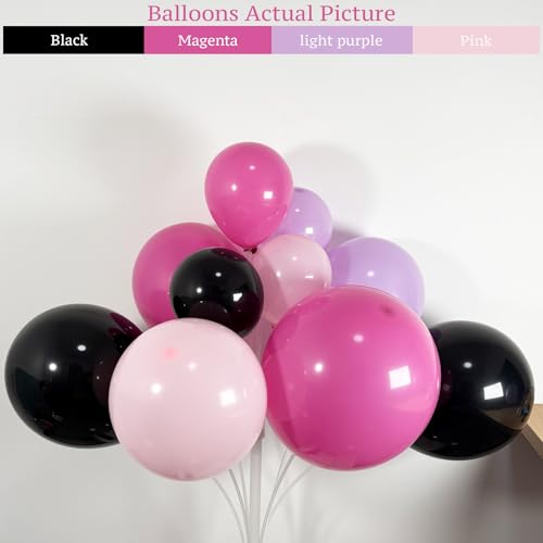 Pink Gothic Balloon Arch Kit - 148pcs Dark & Bright Party Balloons for Halloween & Birthday Decorations