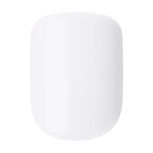 KISS imPRESS Press-On Nails - No Glue, Frosting White, Short Squoval Shape, 30 Nails & Accessories Included