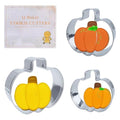 Pumpkin Cookie Cutters Set - Fall Harvest Halloween Thanksgiving, 3 Pieces - Pumpkin1