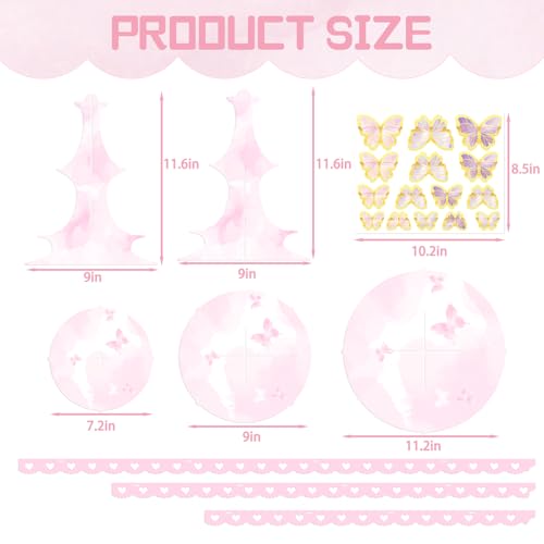 Pink Butterfly Cupcake Stand - 3 Tier Dessert Tower with DIY Decorations & Variations