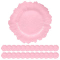 Pink Plastic Charger Plates Set of 24 - 13 Inch Reef Design for Weddings & Events - Variation of THIS Listing