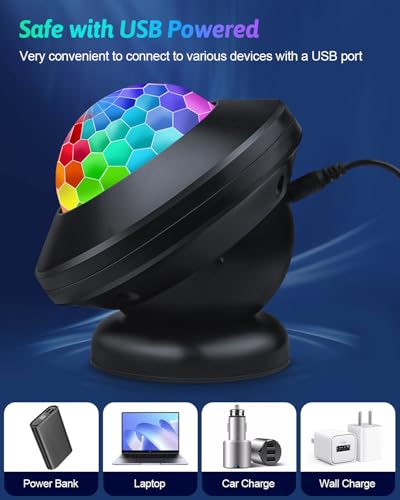 Kids Party Karaoke Lights Set with Remote - 6 Color Disco Lighting for Celebrations