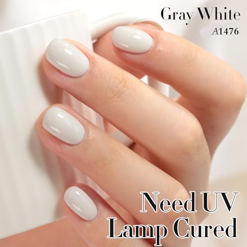 Double Rhythm 15ML Gel Polish - Sheer Gray White - Same Color, Soak Off Art Manicure