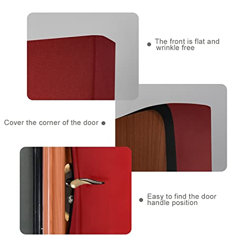 Red Christmas Door Cover 35x79 Inch Winter Holiday Porch Banner for Home & Party Decor