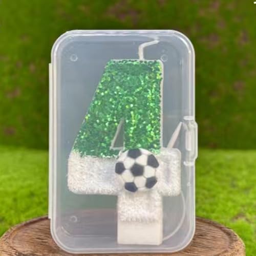 9 Numeric Birthday Candle - Large 1st Cake Topper for Baby & Kids Party - SoccerGN Variation