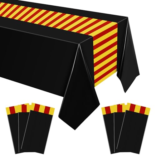 Wizard Themed Plastic Tablecloth 54x108 Inch - Halloween Party Cover - 3 Pack