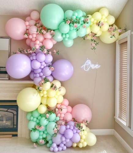 Pastel Purple Balloons Arch Kit - 129pcs Lavender Balloon Garland for Party Decor
