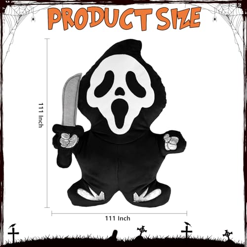 Halloween Ghost Throw Pillow - Spooky Decor Cushion for Sofa & Bed