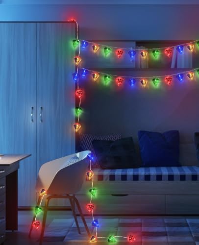 Iridescent Big Diamond String Lights 10Ft 20 LED Fairy Lights - Color Variation