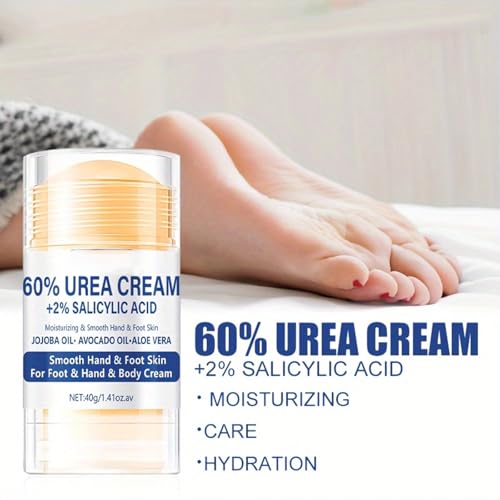60% Urea Foot Cream Stick for Cracked Heels & Dry Skin - Moisturizing Balm