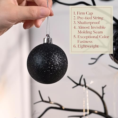 24-Pack Christmas Tree Ornaments Set - 2.36 Inch Holiday Decoration Balls
