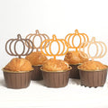 Halloween Pumpkin Cupcake Toppers - Fall Party Decorations, Baby Shower & Kids Birthday