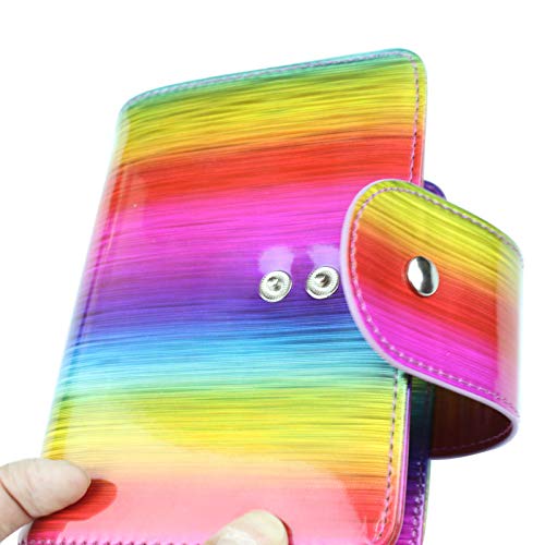 FingerAngel 20Slots Nail Stamping Plate Case Holographic Nail Art Image Holder Rainbow Laser Design Rectangular Nail Art Plate Organize for Large Size 6X12CM (Rainbow)