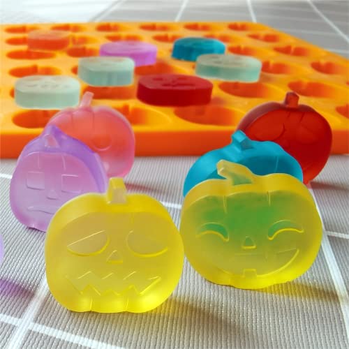 Orange Pumpkin Silicone Mold for Halloween Candy and Decor - Creepy & Cute Jack O Lantern Shape