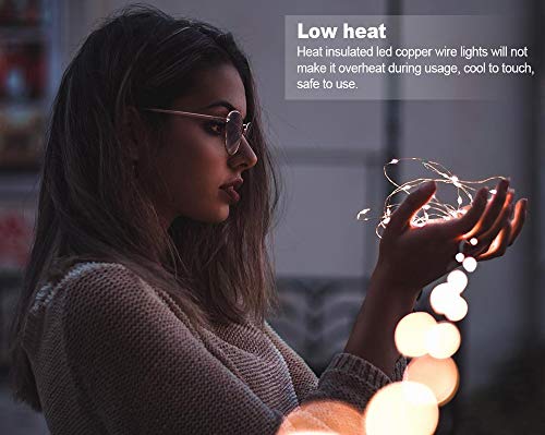 7.2 Ft Fairy Lights 24 Pack Battery Operated String Lights Waterproof Silver Wire Warm White