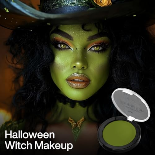 Green Face Paint Foundation Wicked Makeup Waterproof High Pigment Halloween Costume