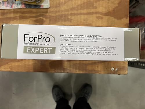 ForPro Professional Collection Expert Embossed Gel Polish Removal Wraps, Pre-Cut with Cotton Pad, Remove Gel Polish, Acrylics, & Nail Art, 4" L x 2.9" W, 500-Count