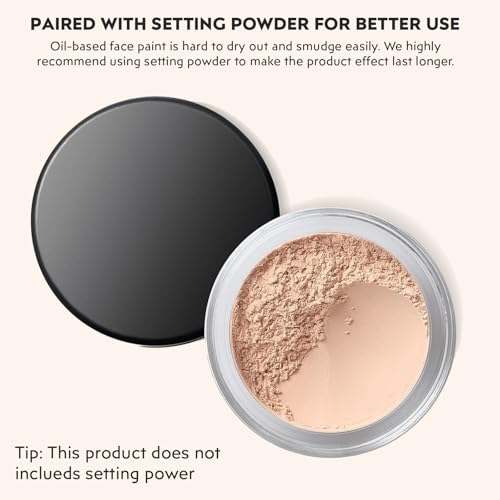 Light Gray Face Paint Stick - Cream-Based Body Makeup for Halloween & Cosplay - 1.06 Oz