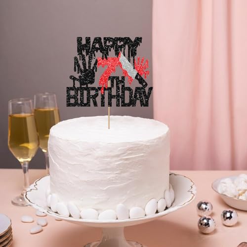 Killer Happy 7th Birthday Cake Topper - Bloody Horror Party Decor - Variation 7