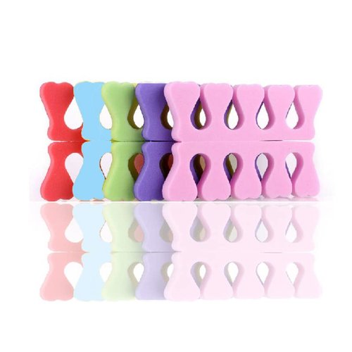 100pcs Toe Separators Finger Dividers (50 Pairs) Disposable Pedicure for Nail Foot Salon, Foam Toe Separators Professional Nail Art Fingers Foots Sponge Cushions for Nail Polish