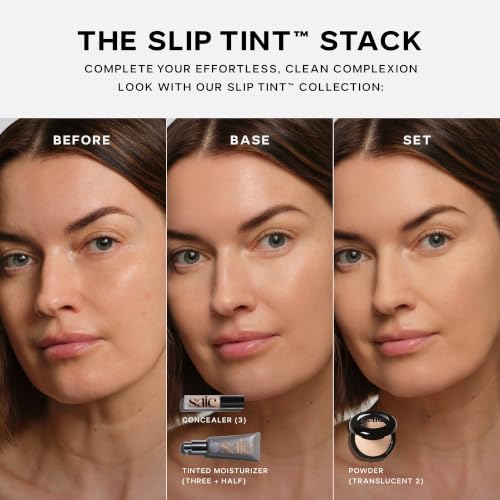 Saie Slip Tint Baked Setting Powder - Translucent 2 Light to Medium, Natural Finish