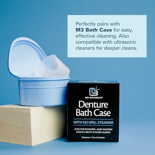 Retainer Cleanser Tablets Invisalign Cleaner, Removes Odors Discoloration Stains and Plaque 4 Month Supply Denture Cleansers Retainers Mouth Guards Denture Bath Mint by M3